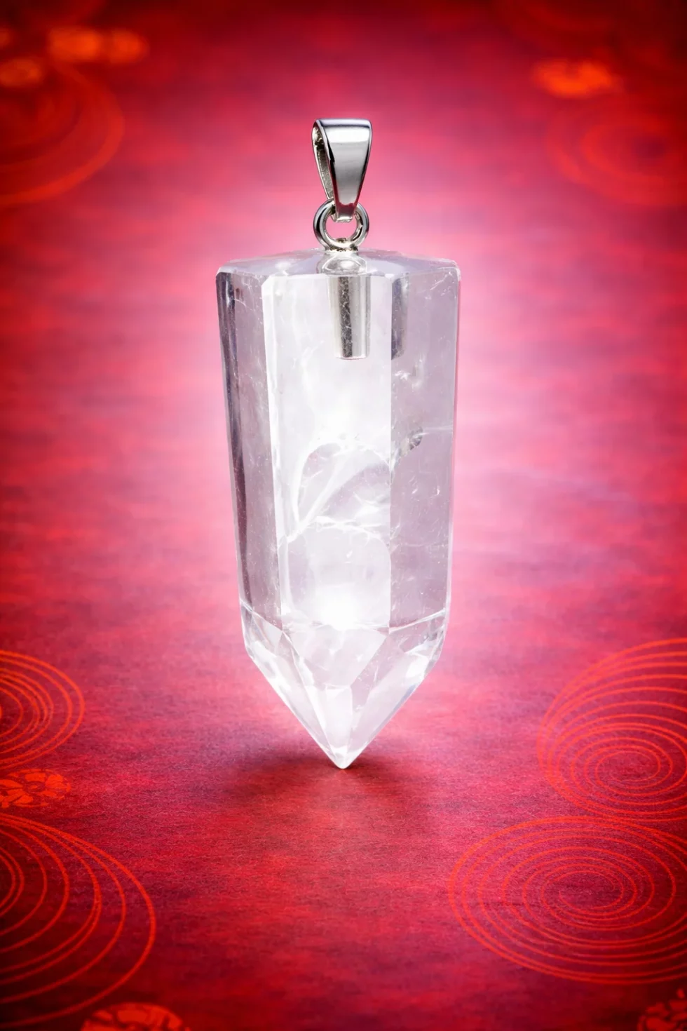 Colgante de cuarzo blanco punta pequeña