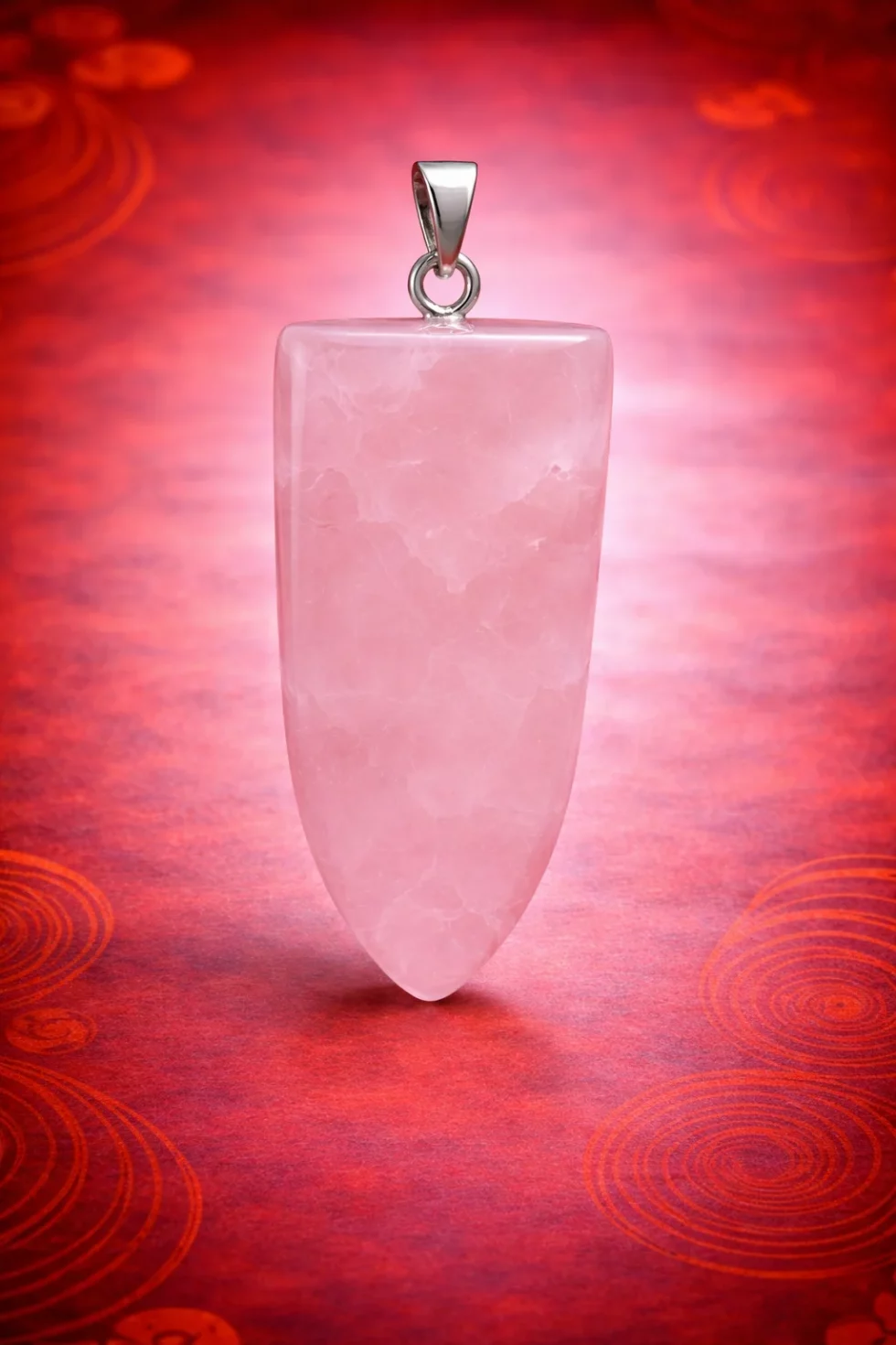 Colgante de cuarzo rosa punta pequeña