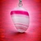 Colgante rodado de ágata rosa teñida