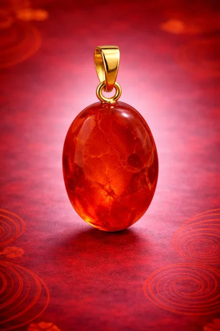 Colgante rodado de cornalina