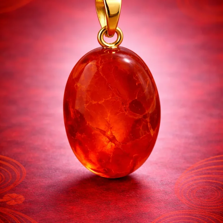 Colgante rodado de cornalina