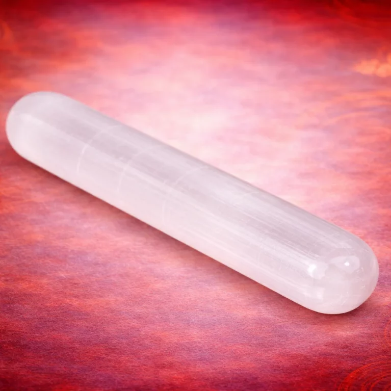 Masajeador doble de cuarzo lechoso pequeño