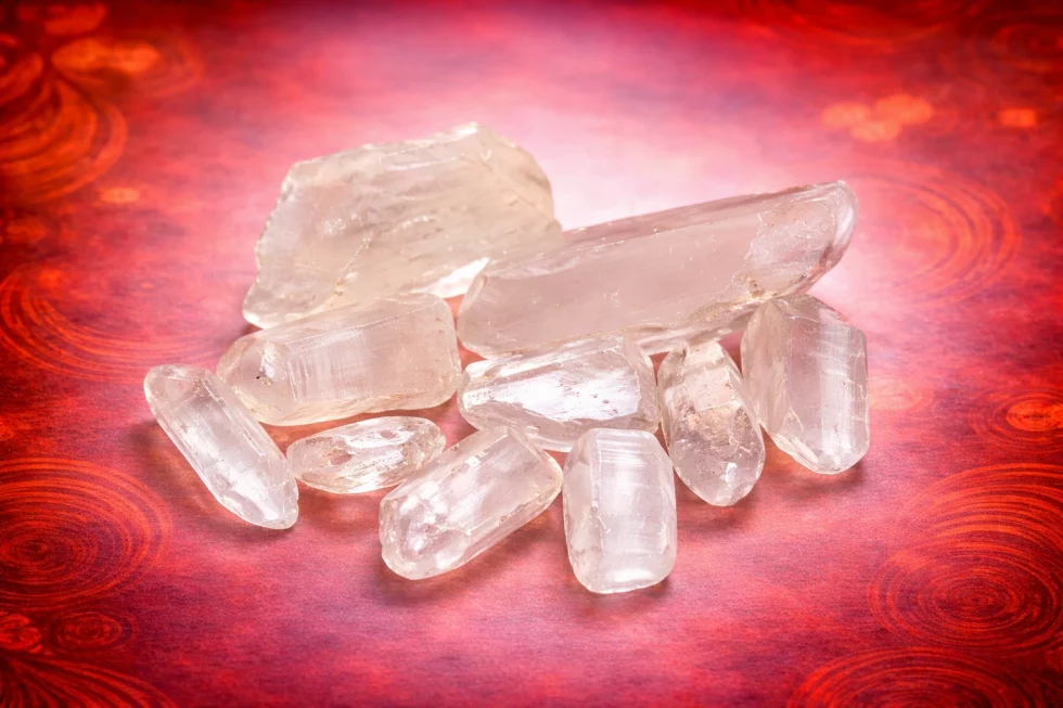 Puntas de cuarzo blanco